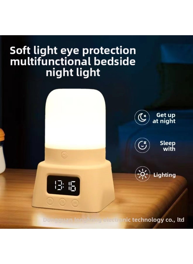 Creative Design Colorful Ambient Light - Eye-Friendly Soft Light Desk Lamp for Reading & Study, Bedside Multifunctional Night Light with Integrated Clock - Image 2